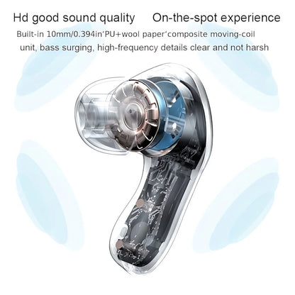 T8 PRO Tws Bluetooth Earbuds Transparent with LED Digital Display Wireless In-Ear Earphone for Xiaomi Huawei Iphone Headphone