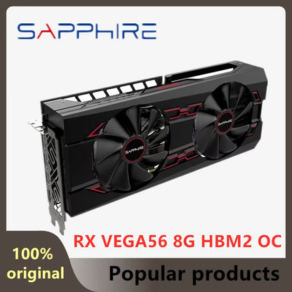 RX VEGA 56 8G HBM2 OC Graphics Card GPU Radeon RX VEGA56 HBM2 Video Cards Desktop PC AMD Computer Game 2048Bit HDMI