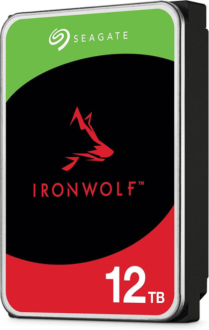 Ironwolf 12TB NAS Internal Hard Drive HDD – CMR 3.5 Inch SATA 6Gb/S 7200 RPM 256MB Cache for RAID Network Attached Storage (ST12000VNZ008/ST12000VN0008)