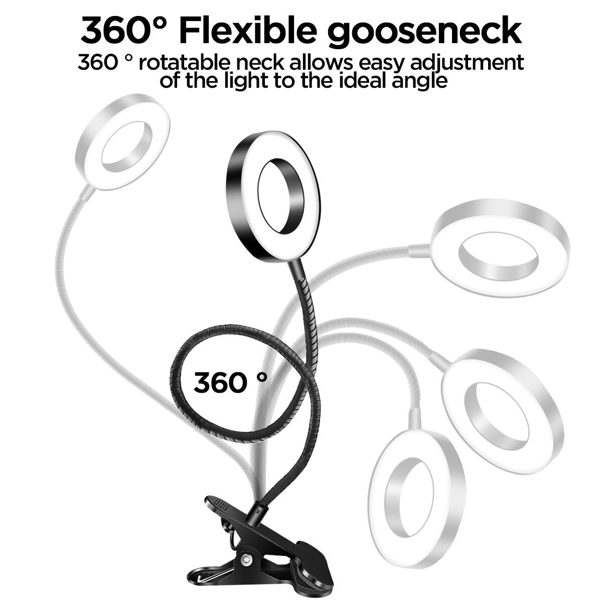 Selfie Ring Light with Cell Phone Holder Stand for Live Stream/Makeup LED Camera