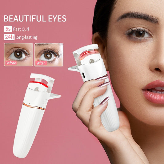 Electric Smart Heated Eyelash Curler Makeup Long Lasting Lashes Curl Beauty Tool