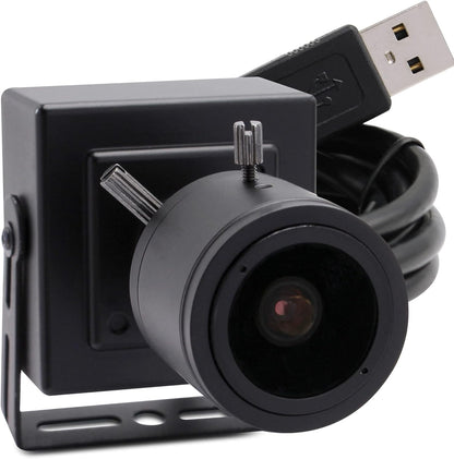 1080P USB Zoom Camera with 2.8-12Mm Manual Lens, HD Mini Camera 100Fps/60Fps/30Fps CMOS OV2710 Portable USB Webcam with Metal Case for PC & Laptop
