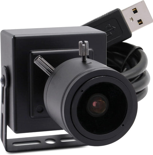 1080P USB Zoom Camera with 2.8-12Mm Manual Lens, HD Mini Camera 100Fps/60Fps/30Fps CMOS OV2710 Portable USB Webcam with Metal Case for PC & Laptop