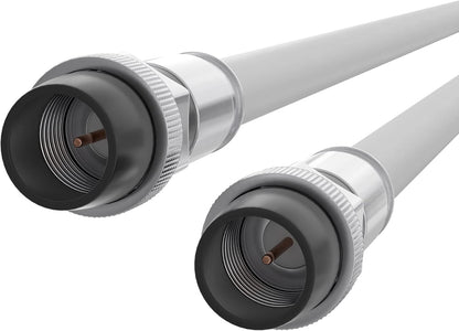 75' Feet, White RG6 Coaxial Cable with Rubber Booted - Weather Proof Indoor/Outdoor Rated Connectors, F81 / RF, Digital Coax for CATV, Antenna, Internet, Satellite, and More