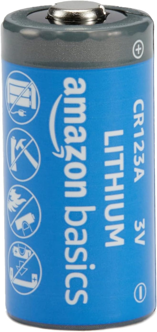6-Pack Non-Rechargeable CR123A Lithium Batteries, 3 Volt, up to 10-Year Shelf Life