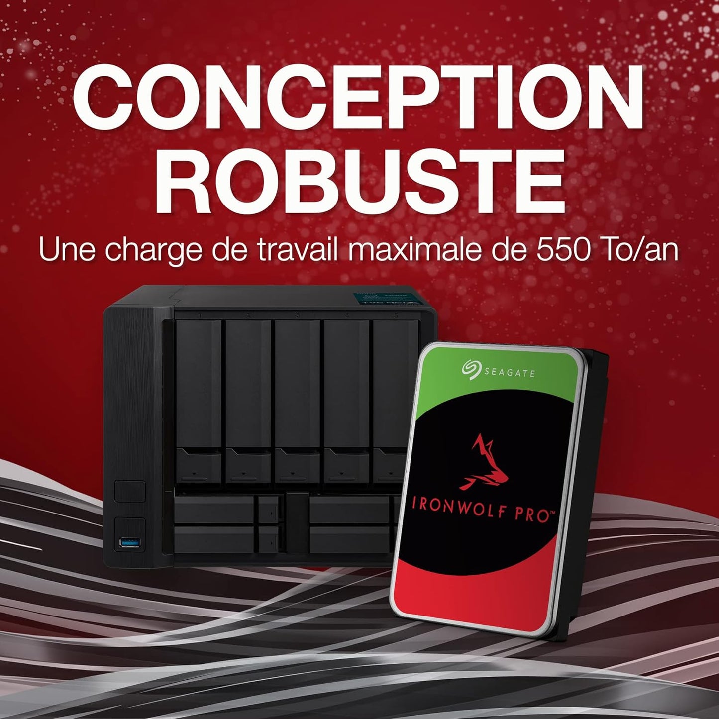 Ironwolf Pro 10TB NAS Internal Hard Drive HDD –CMR 3.5 Inch SATA 6Gb/S 256MB Cache for RAID Network Attached Storage, Data Recovery Service – Frustration Free Packaging (ST10000NEZ008)