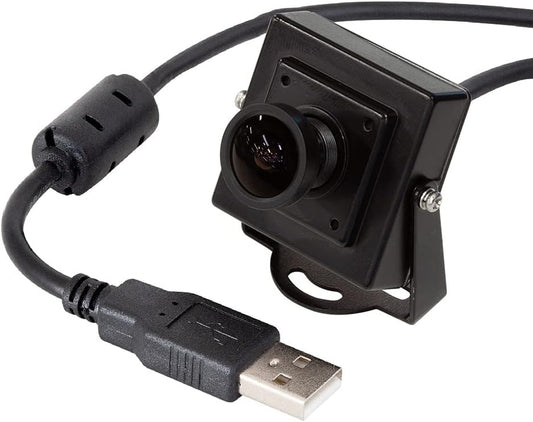 16MP Wide Angle USB Camera with Metal Case, 1/2.8" CMOS IMX298 Mini UVC USB2.0 4K Video Webcam with Microphone, with 3.3Ft/1M Cable for Laptop