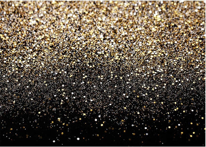 Black and Gold Backdrop Gold Spots Backdrop Vinyl Photography Backdrop Vintage Background for Family Birthday Party Newborn Studio Props 11547(8X6Ft)