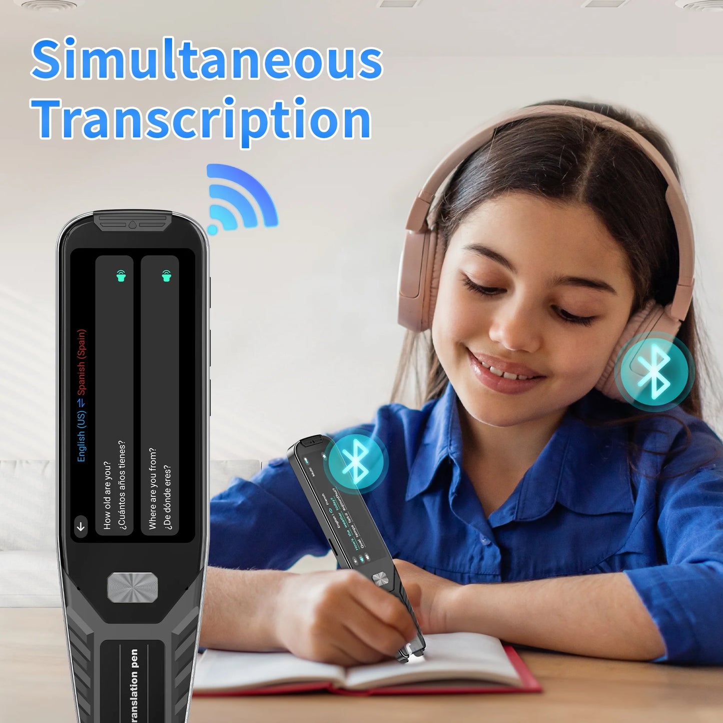 P1 Smart Scanning Translator Pen - 134 Voice Language Translator, Photo & Text Scanning