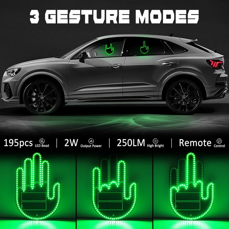 Car Gesture Light: LED Windshield Display, Express Driving Emotions