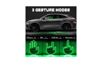 Car Gesture Light: LED Windshield Display, Express Driving Emotions