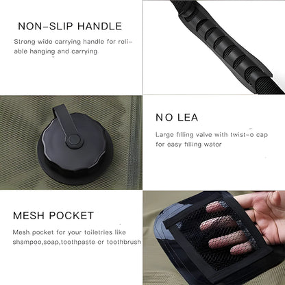 Solar Portable Shower Bag for Camping, 5 Gal/20L,Outdoor Shower, Compact Camping Shower for Camping, Hiking,Traveling, Beach Swimming