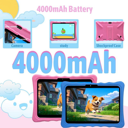 Safe & Educational 10.1" Tablet for Kids: Parental Controls, WiFi & Bluetooth