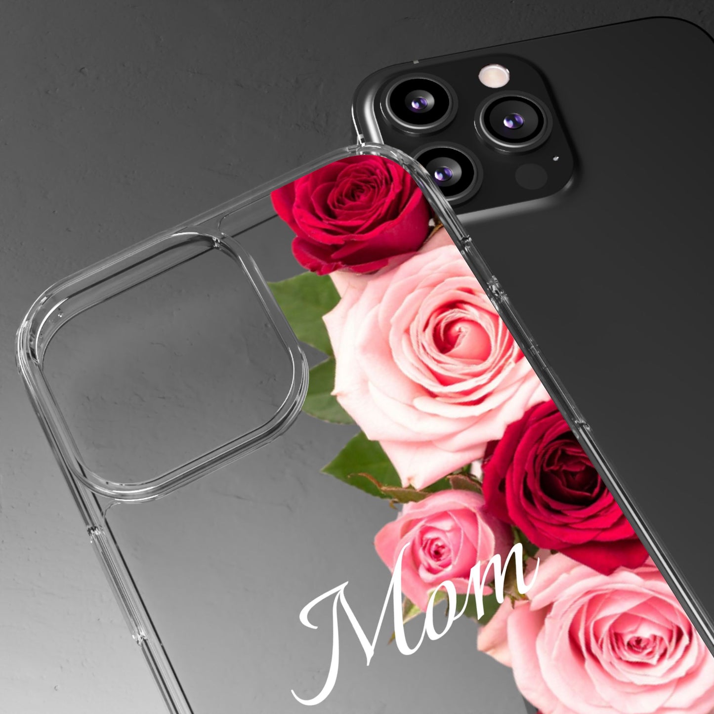 Clear Phone Case – Mom’s Rose Bouquet