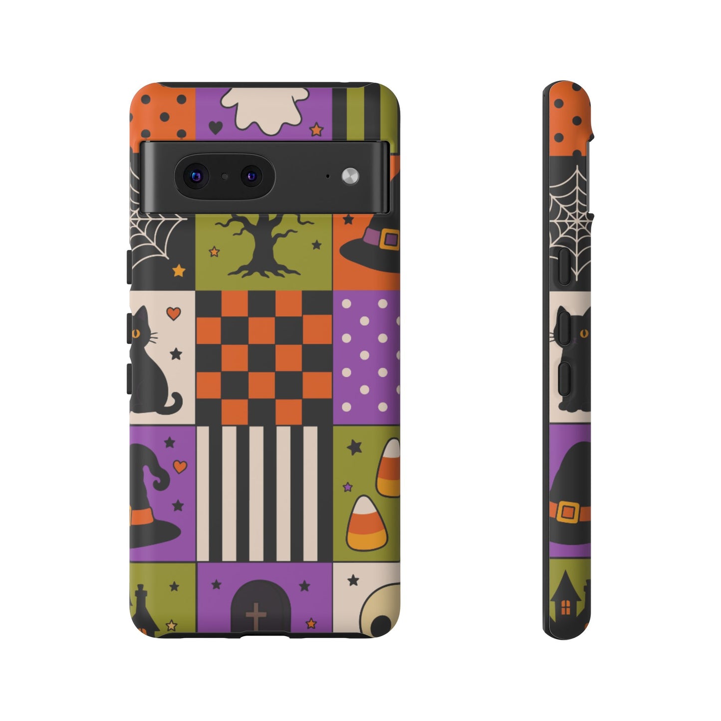 Protective Phone Case – Spooky Patchwork