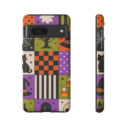 Protective Phone Case – Spooky Patchwork