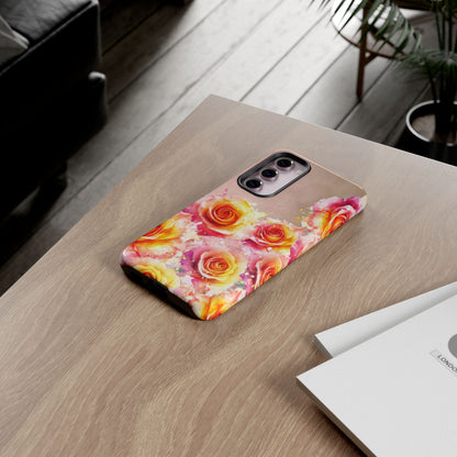 Protective Phone Case – Sunset Roses