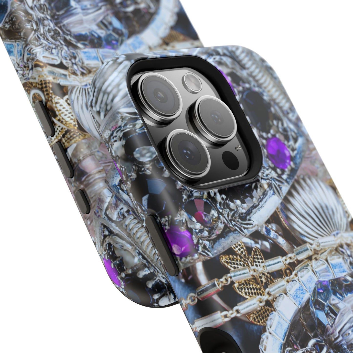 Impact-Resistant Phone Case – Chrome Jewel