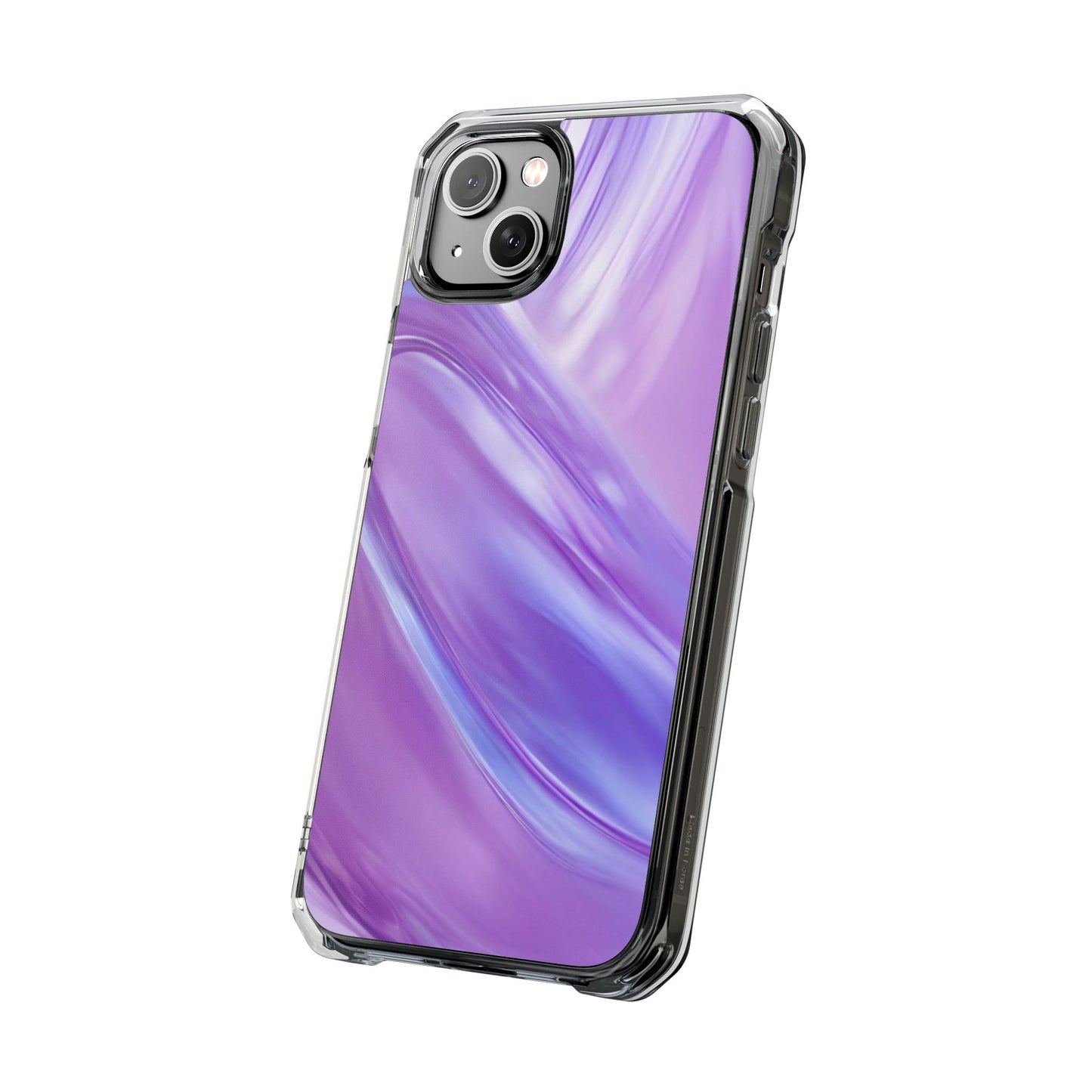 Clear Magnetic Phone Case – Lavender Wave