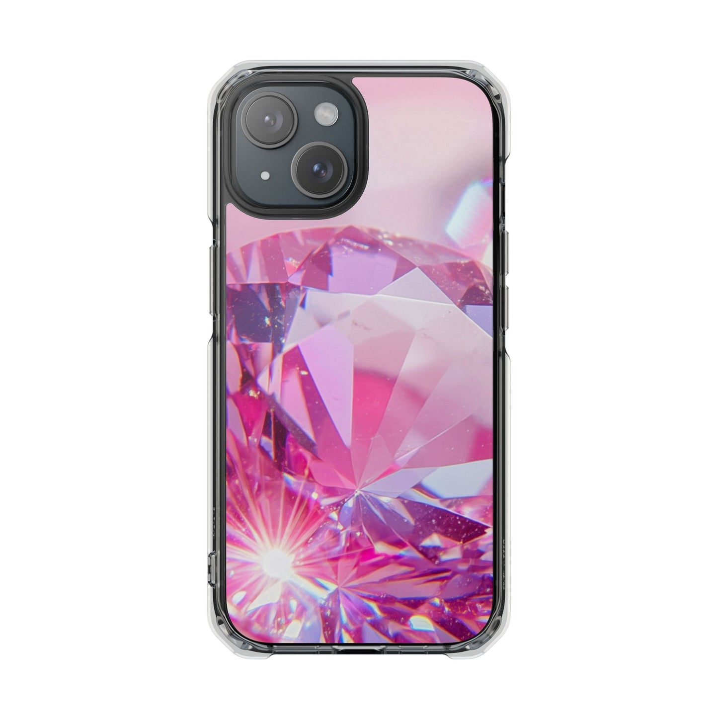 Clear Magnetic Phone Case – Pink Ice