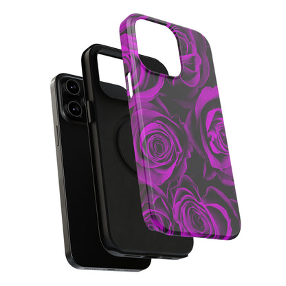 Impact-Resistant Phone Case – Amethyst Roses