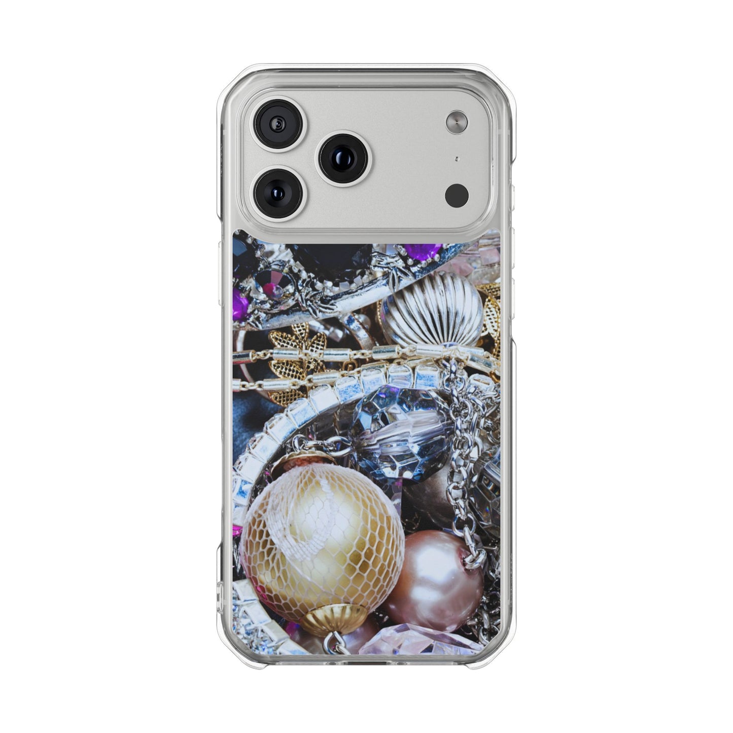 Clear Magnetic Phone Case – Chrome Jewel