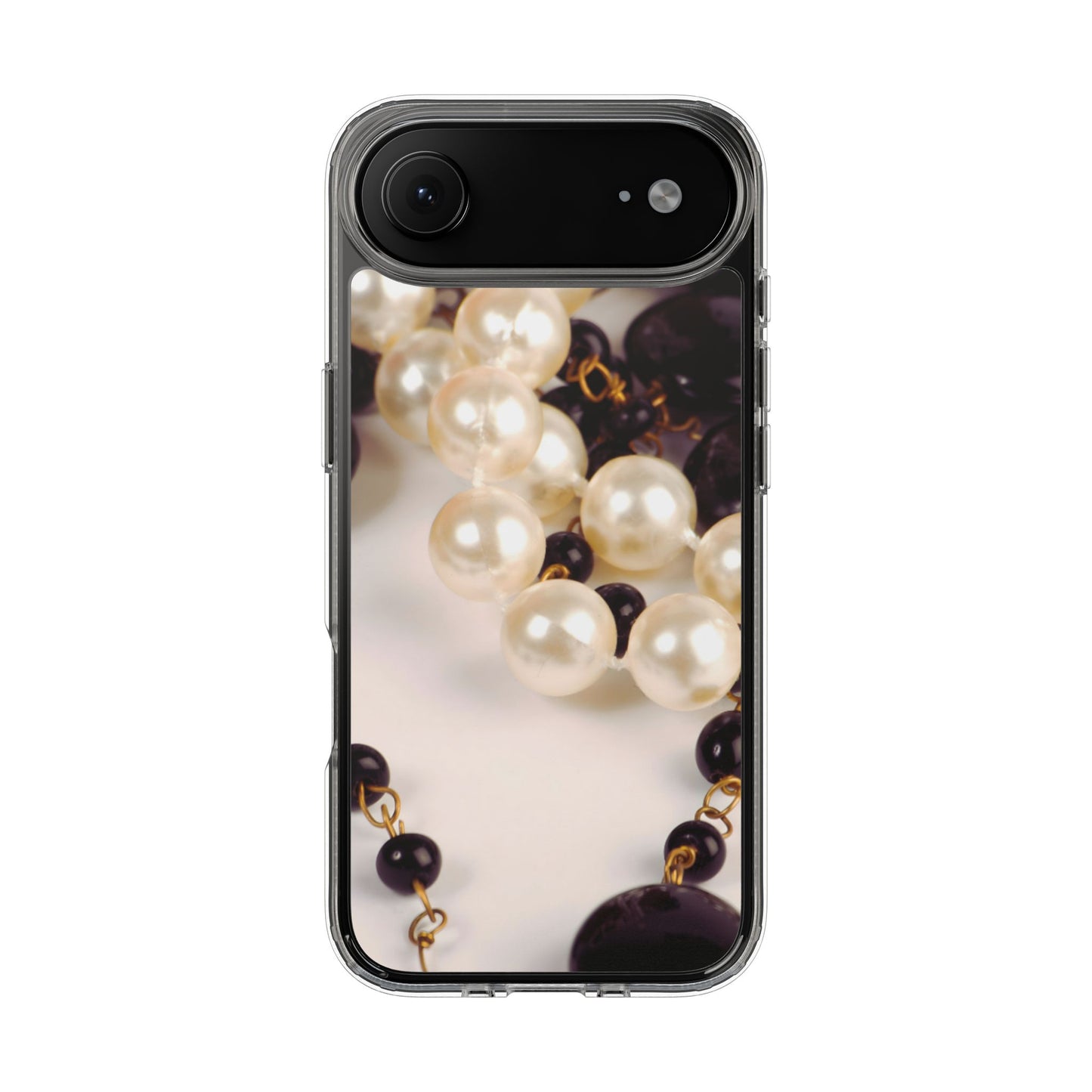 Clear Phone Case – Noir Pearl