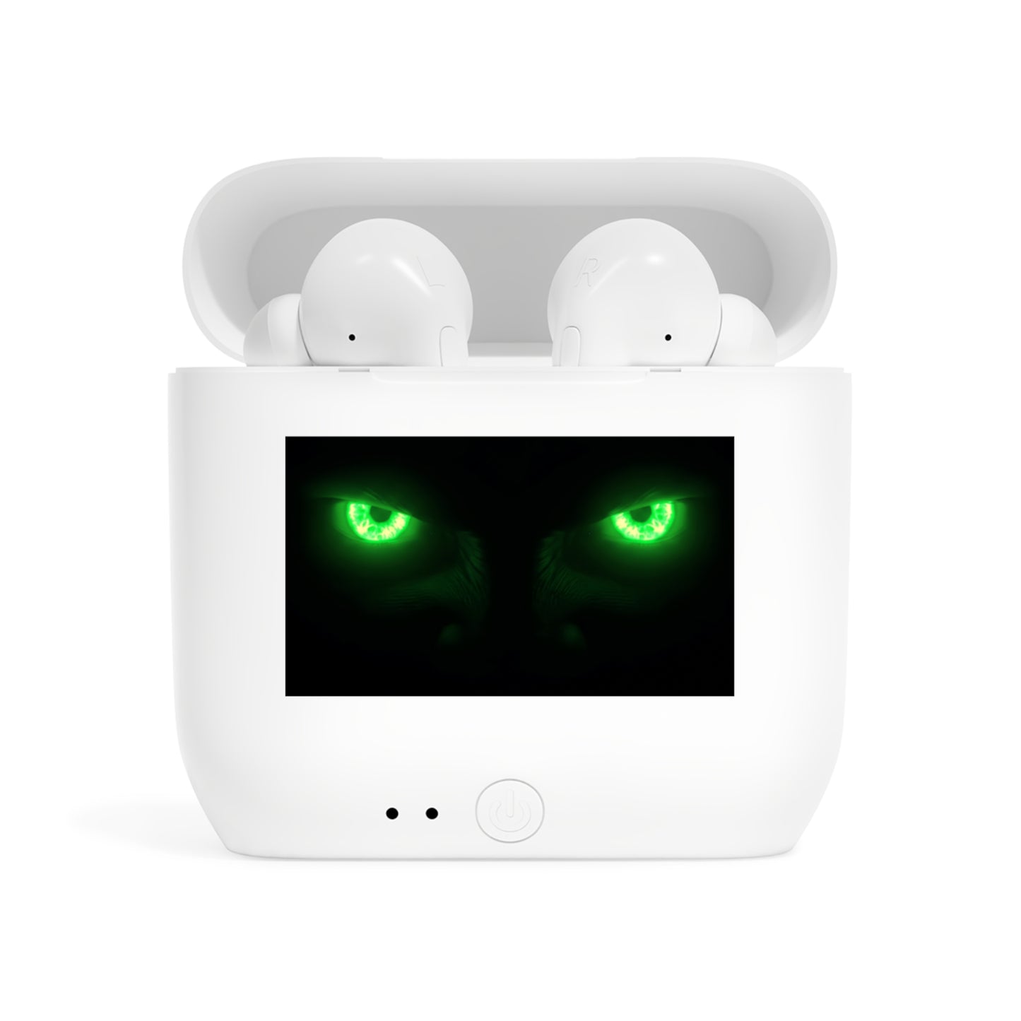 Wireless Earbuds – Neon Green Monster Eyes