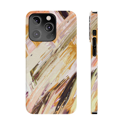 Slim Phone Case – Brush & Bronze