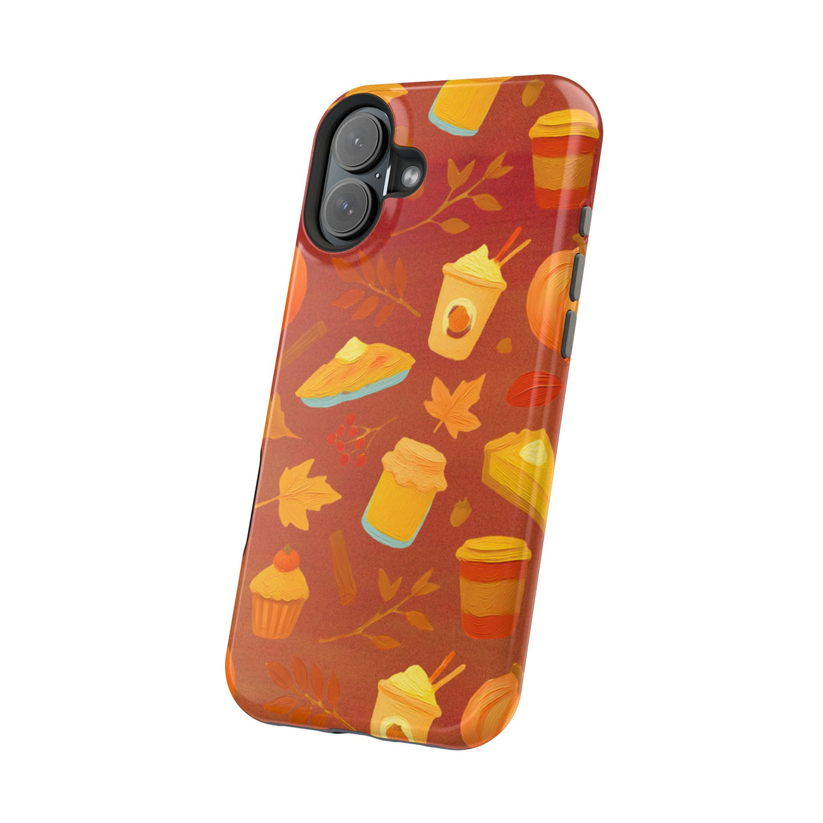 Autumn Treats Magnetic Phone Case — Fall Coffee & Pastry Protective Cover
