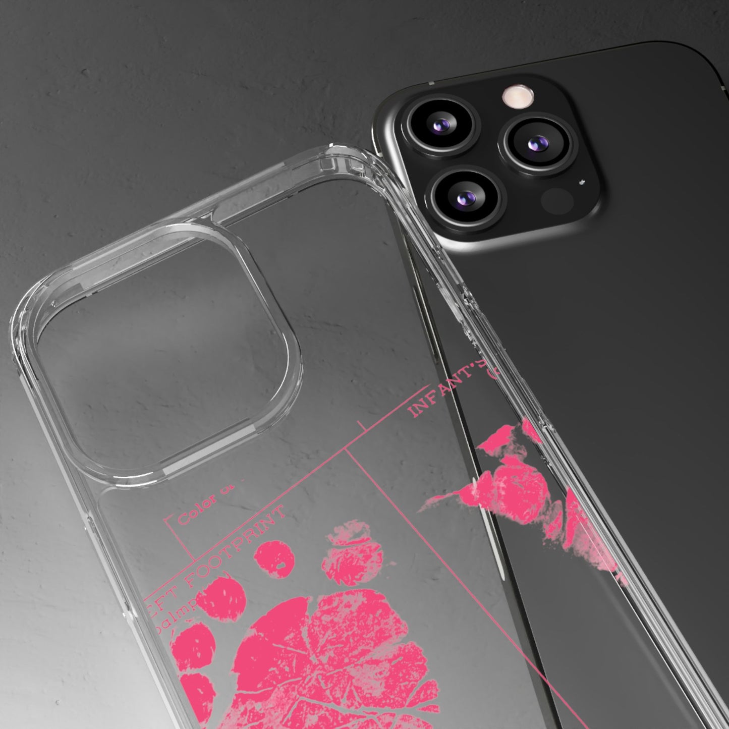 Clear Phone Case – Mom’s Little Pink Footprints
