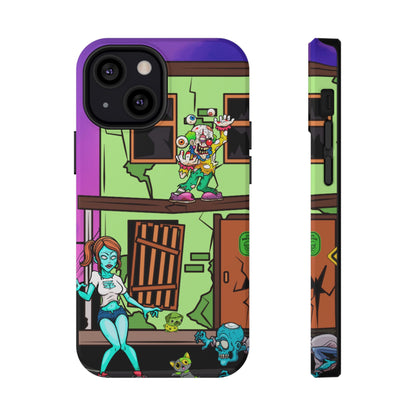 Zombie Arcade Phone Case — Colorful Cartoon Horror Impact-Resistant iPhone Cover