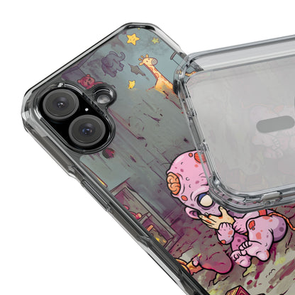 Clear Magnetic Phone Case — Cute Creepy Zombie Baby Design