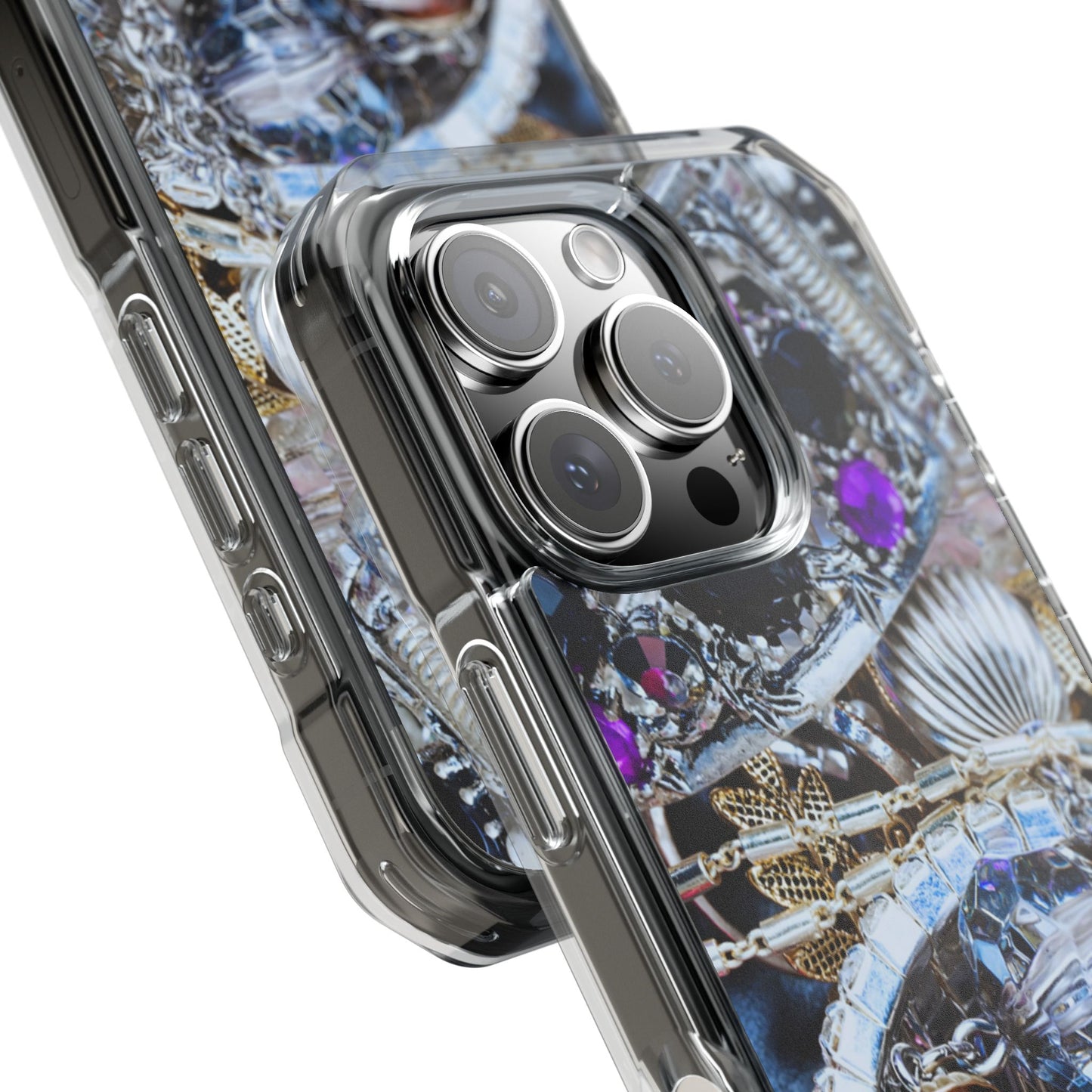Clear Magnetic Phone Case – Chrome Jewel