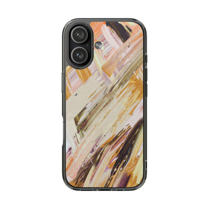 Clear Phone Case – Brush & Bronze