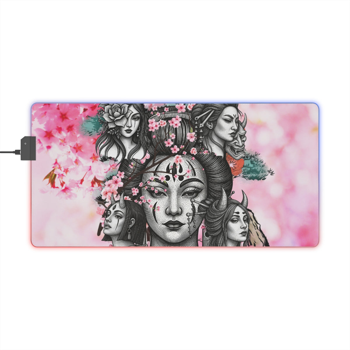 Gaming LED Desk Mat – Blossom & Thorn