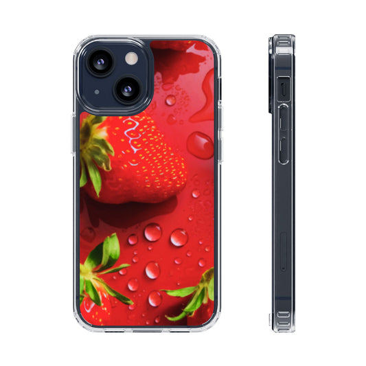 Clear Phone Case – Strawberry Drip
