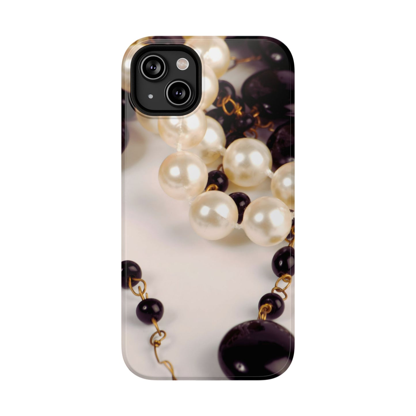 Impact-Resistant Phone Case – Noir Pearl