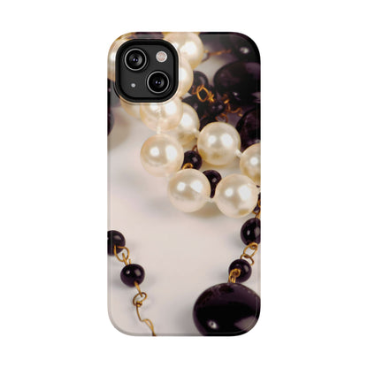 Impact-Resistant Phone Case – Noir Pearl