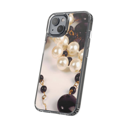 Clear Phone Case – Noir Pearl