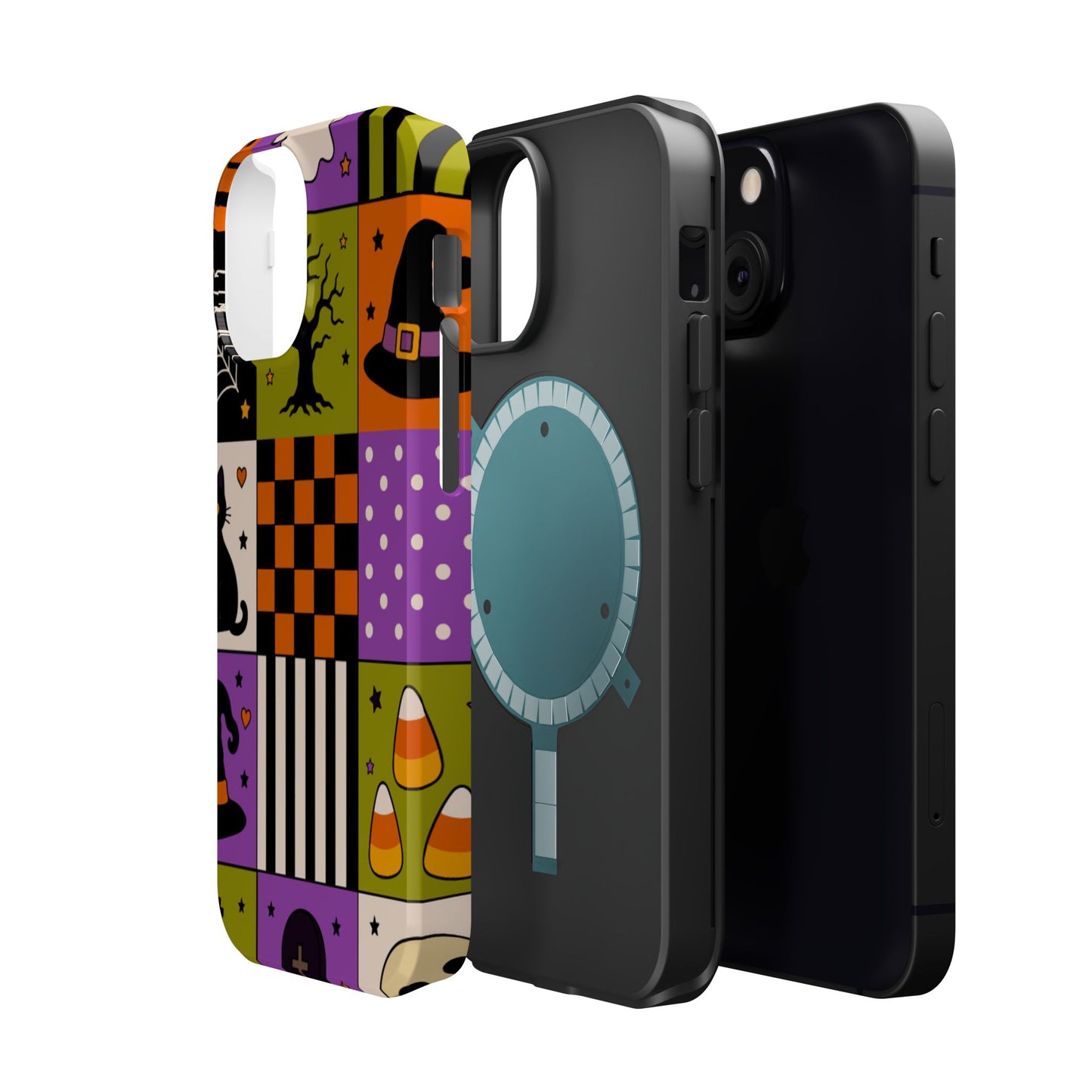 Wireless-Charging Compatible Case – Spooky Patchwork