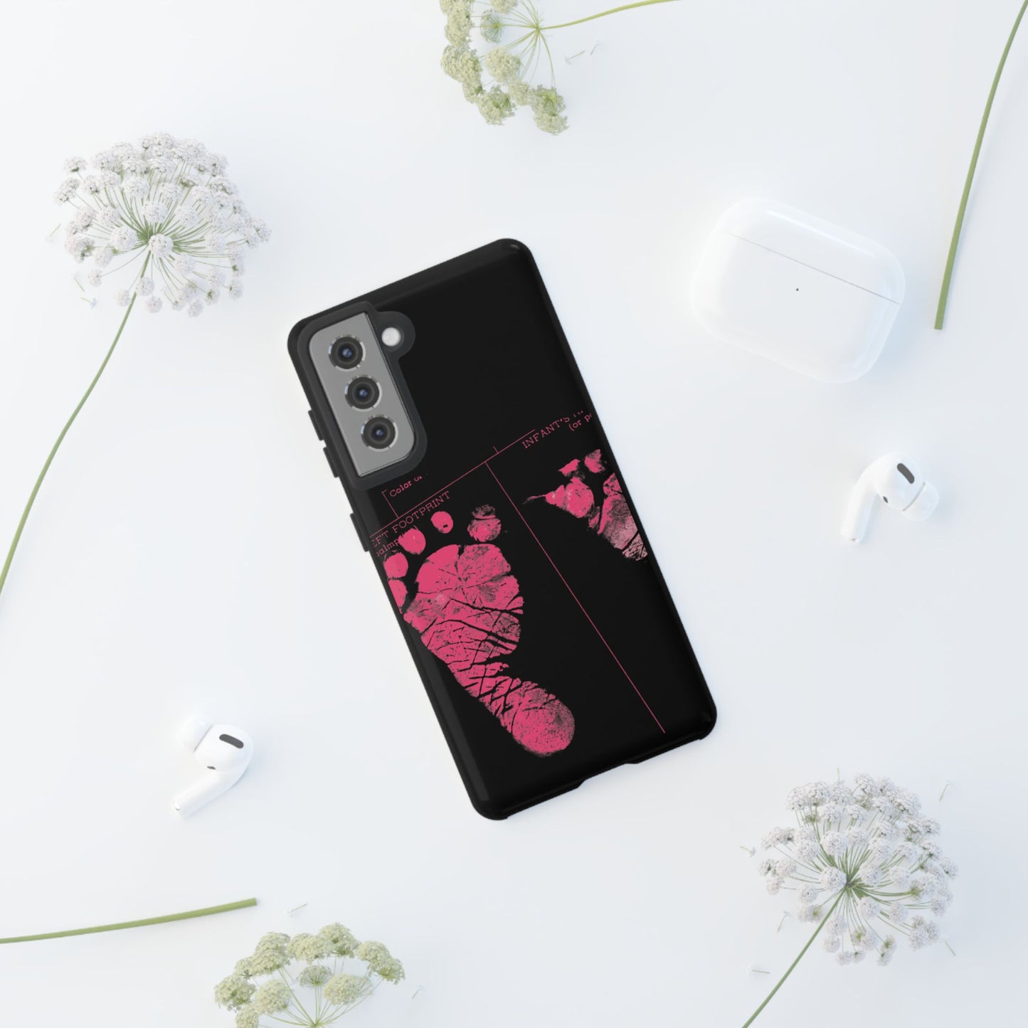 Protective Phone Case – Mom’s Little Pink Footprints