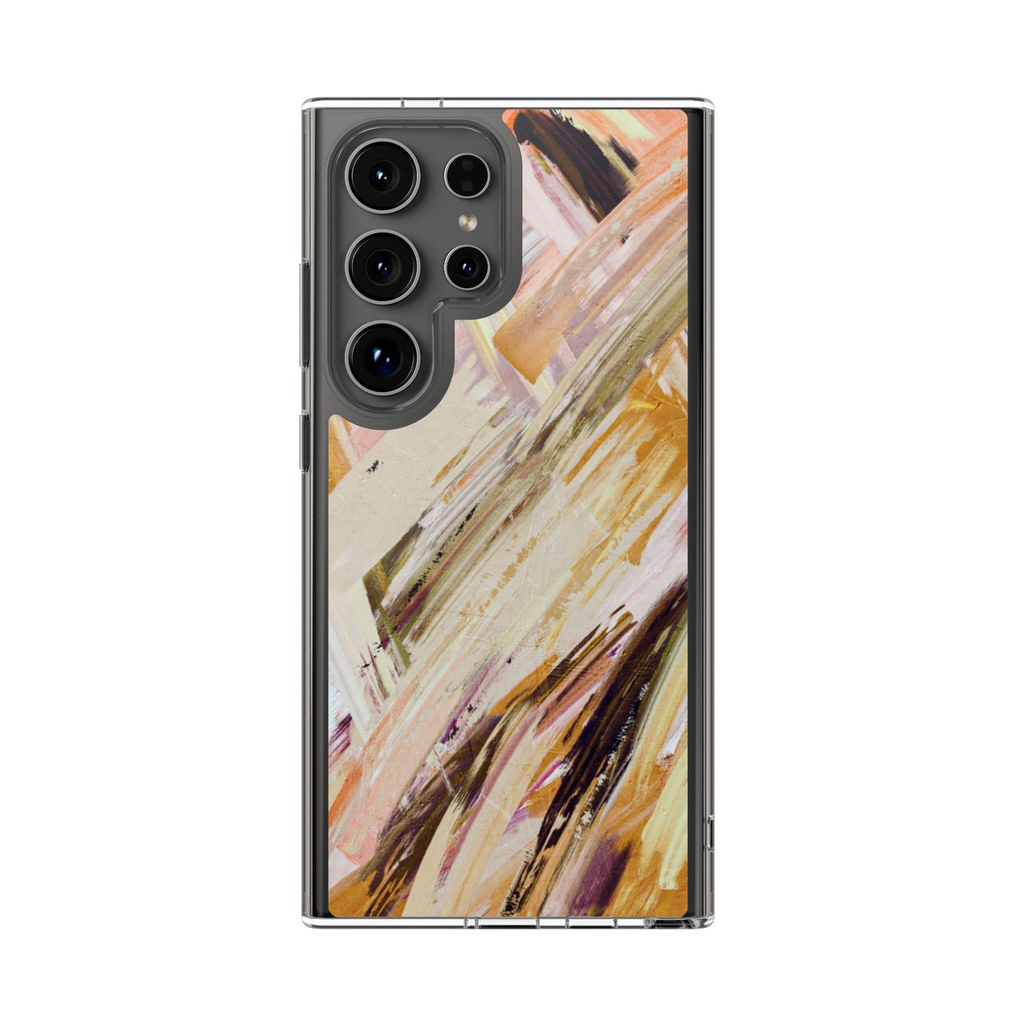 Clear Phone Case – Brush & Bronze
