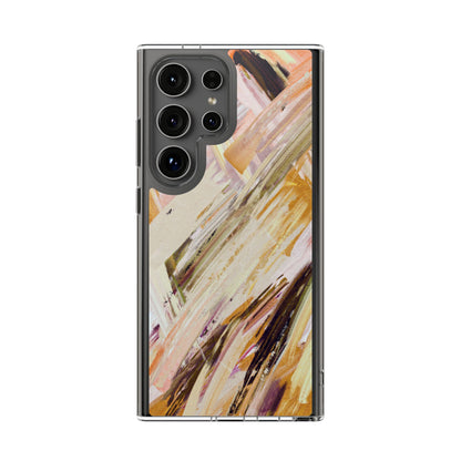 Clear Phone Case – Brush & Bronze