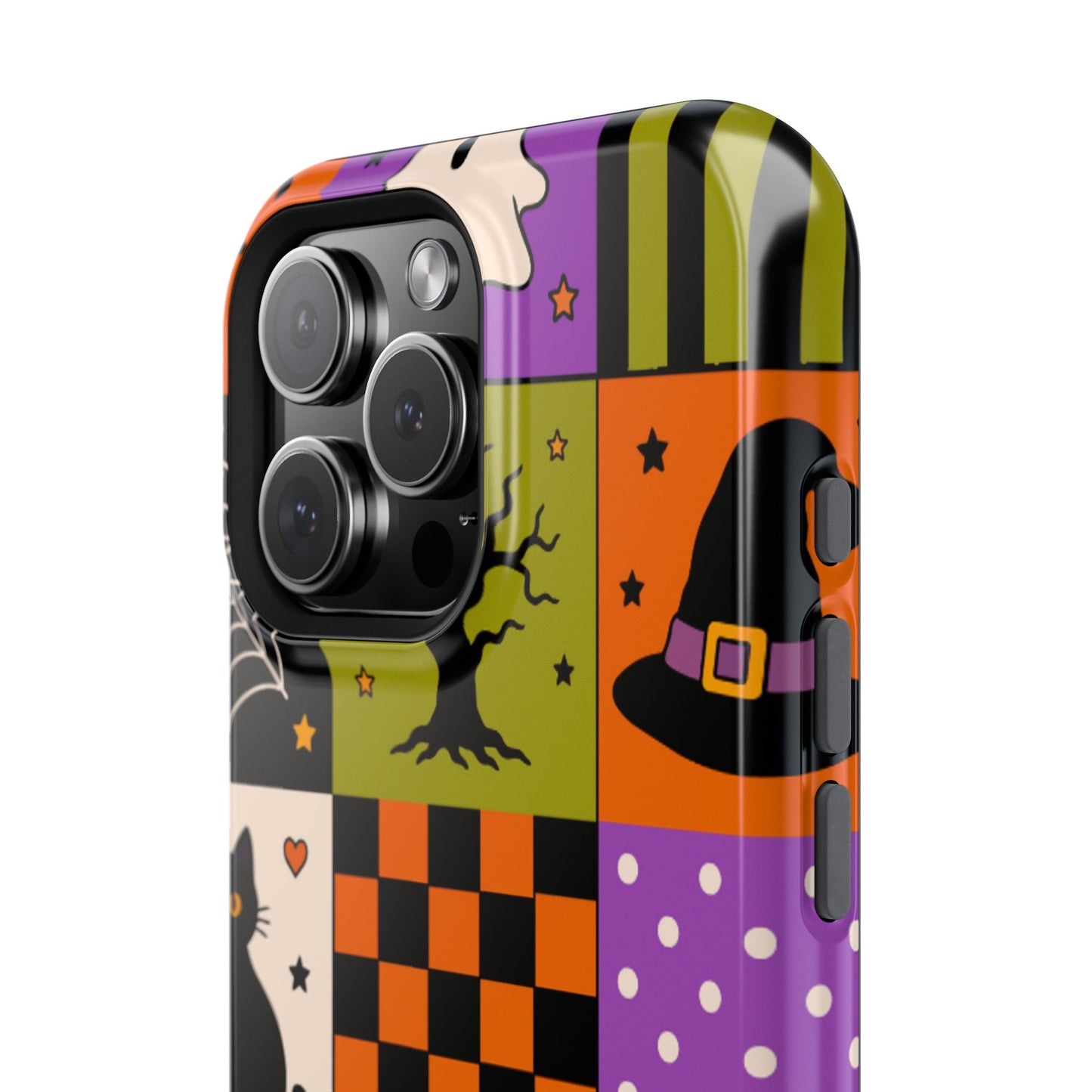 Impact-Resistant Phone Case – Spooky Patchwork