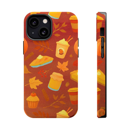 Autumn Treats Magnetic Phone Case — Fall Coffee & Pastry Protective Cover