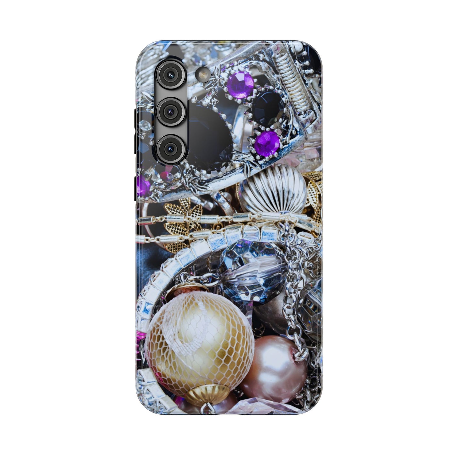 Impact-Resistant Phone Case – Chrome Jewel