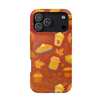 Autumn Treats Magnetic Phone Case — Fall Coffee & Pastry Protective Cover