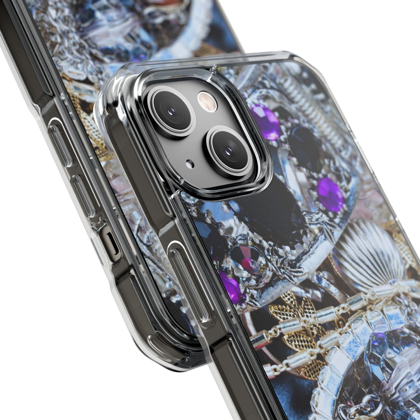 Clear Magnetic Phone Case – Chrome Jewel
