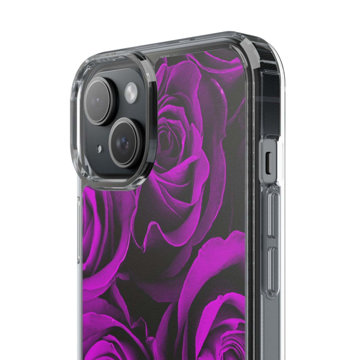 Clear Phone Case – Amethyst Roses